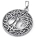 KONOV Mens Womens Celtic Tree of Life Stainless Steel Pendant Necklace, Silver, 24