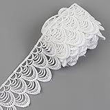 Yontree Floral Venise Lace Applique Bridal Wedding Applique White 3 yards