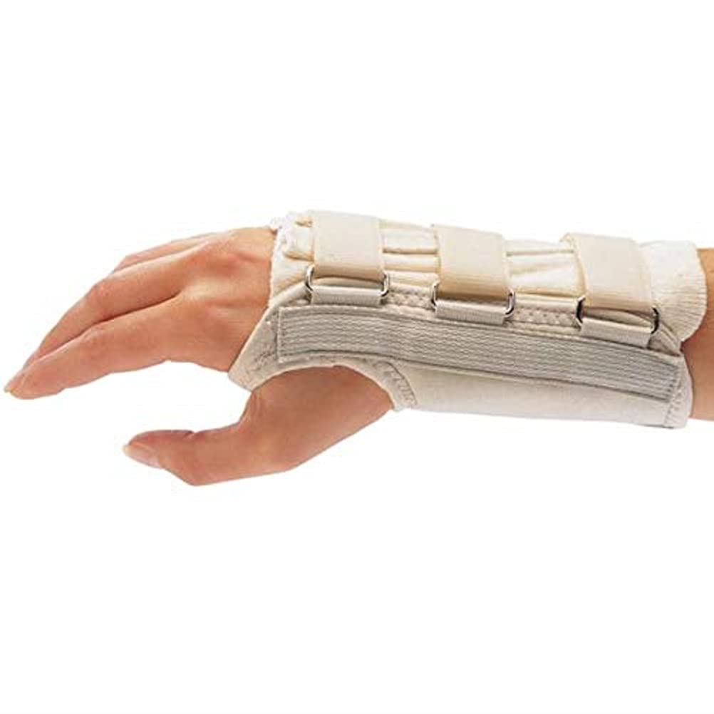 Rolyan D-Ring Wrist Braces, Comfort-Focused Wrist Brace for Carpal Tunnel Syndrome and Other Wrist Disorders: Non-Restrictive Design, Regular Length, Medium, Right, Beige