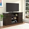 LGHM Farmhouse TV Stand, Entertainment Center for 65 Inch TV, 58″ TV Console with Sliding Barn Door, Tall Entertainment Stand and Ideal Media Storage with Flip Drawers for Living Room, Espresso