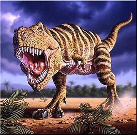JXSM DIY 5D Diamond Embroidery Diamond Mosaic Dinosaur Full round