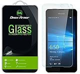 Dmax Armor for Microsoft Lumia 650 Screen Protector Glass, [Tempered Glass] 0.3mm 9H Hardness, Anti-Scratch, Anti-Fingerprint, Bubble Free, Ultra-clear