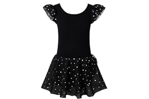 Dancer queen Ballet Leotards for Girls Dance Leotard with Sparkles Tutu for 3-9 Years Old Girl
