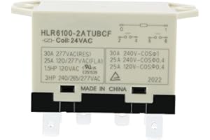 SALLSFRIK HLR6100-2ATUBCF 24VAC 6 Pin Electrical Relays with Quick Connect Terminal DPST-NO