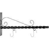 24" Hanging Sign Bracket with 2 S Hook, Sign Hanger Bracket Banner Holder | Mounting Arm Sign Hanger, Hanger Metal Wall Bracket, Modern Clean Simple Design, Shop Office Classroom Bracket Decor, No Sign