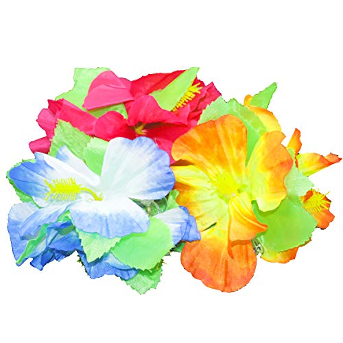 Hawaii Party Set,10 Leis,10 Flower Clips,20 Umbrella Straws - Thumbnail 2