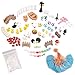 eZAKKA Miniature Garden Ornaments Kit Fairy Garden Accessories with 1 Piece Tweezer for DIY Dollhouse Decor,Pack of 86