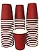 Golden Spoon Quality Disposable Hot Coffee Insulated Cups 50 Pack – Stylish Contemporary Ripple Design - Perfect For Coffee Shops And Bars (12 oz, Red Design)