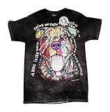 3D Tees Mens Pitbull Dog Short Sleeved Shirt (Medium / 38/40)