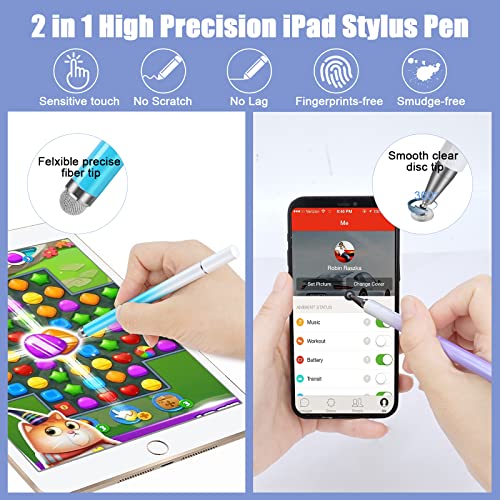 Stylus Pen for iPad(3 Pcs), CPKEON High Precision 2 in 1 Magnetic Disc Universal Stylus Pens Touch Screens for Apple/iPhone/iPad pro/Mini/Air/Android/Microsoft/Surface and All Capacitive Touch Screens