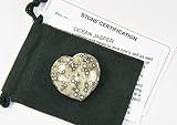 Fundamental Rockhound Products: Ocean Jasper Pocket Heart gemstone crystal with carrying pouch, info card, stone certification, tumbled stone
