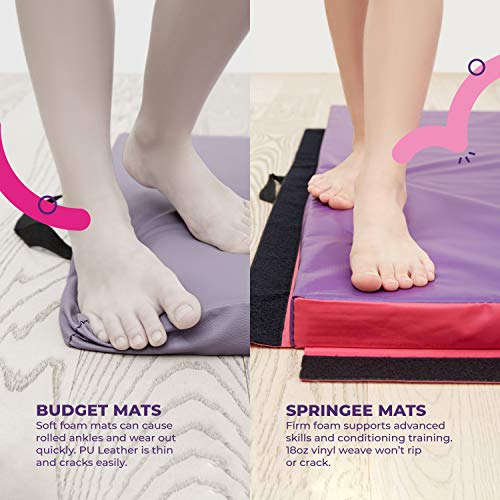 Springee Gymnastics Mat 4' x 10' x 2" Tumbling Mat - Gymnastics Equipment for Home
