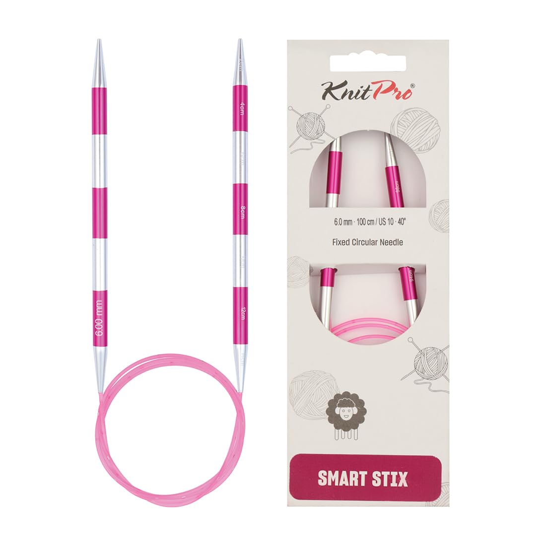 KnitPro Smartstix Fixed Circular Needles 40" (100cm) | 6.00mm — image 1