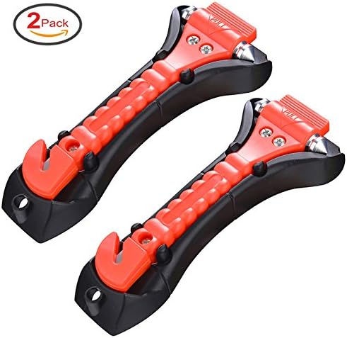 Gthunder Car Safety Hammer-Auto Safety Seat belt Cutter Emergency Class/Window Punch Breaker Auto Rescue Disaster Escape Life Saving Hammer-2 Pack(Big)