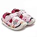 Lidiano Baby Toddler Sewing PU Leather Hook & Loop Cartoon Non-slip Sandals (6-12 Months, Pink)