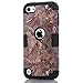 Hocase iPod Touch 7th Generation 2019 Case, Camouflage Series Shockproof Protection Soft Silicone Rubber Bumper+Hard Plastic Protective Case for iPod Touch 5th/6th/7th Generation - Camo/Black