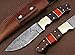 Poshland Handmade Damascus Steel Bushcraft Knife - Stunning Easy Grip Handle