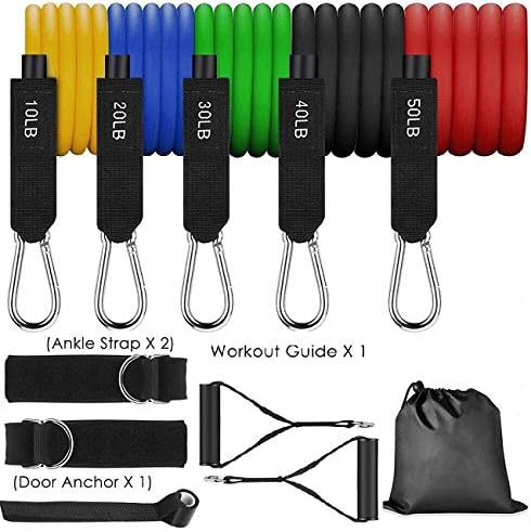 WOOKRAYS Resistance Loop Bands-Resistance Exercise Bands with 5 Stackable Exercise Bands for Home Fitness, Stretching -Home Workouts 11PCS (US Stock)