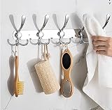 GlazieVault Stainless Steel Coat Hooks Wall Mounted 2 Pack Silver view 5