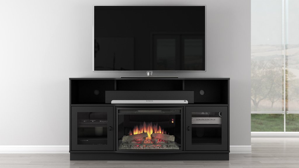 Best Curved Electric Fireplace With Tv Stand