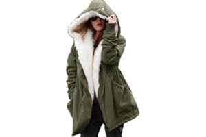 Roiii Women Thicken Warm Winter Coat Hood Down Parka Faux Fur Outdoor Overcoat Long Jacket Outwear