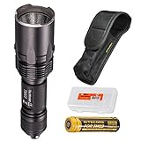 NiteCore TM03 2800 Lumens Cree XHP70 LED Flashlight w/ dedicated IMR 18650 Rechargeable Battery and LumenTac Battery Organizer