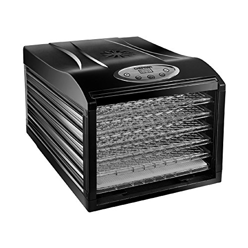 Chefman Food Dehydrator Machine Professional Electric Multi-Tier Food Preserver, Meat or Beef Jerky Maker, Fruit & Vegetable Dryer with 6 Slide Out Trays & Transparent Door – RJ43-SQ-6