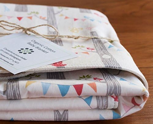 Organic Baby Blanket, Woodland Party