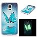 Galaxy S5 Case, Firefish Luminous Noctilucent Glow in the Dark Case [Drop Protection] [Anti-scratch] Flexible Soft TPU Shell Case for Samsung Galaxy S5
