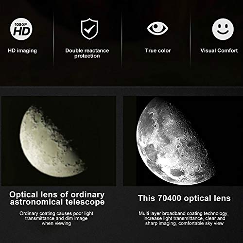 51tycth9D%2BL CreazyDog, Astronomy 400mm(f/5.7) Telescope for Kids & Adults 70mm Refractor with Finder Scope & Tripod to Observe Moon and Planet - Image 4
