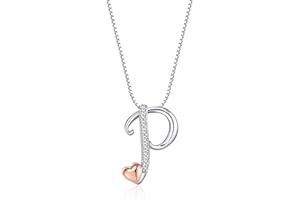 FLNEOO Initial Necklace for Women - 14K Gold Plated Letter Necklace for Teen Girls, Dainty Cute Heart Jewelry Idea (Initial Necklace) Gifts for Women Girls Fashion