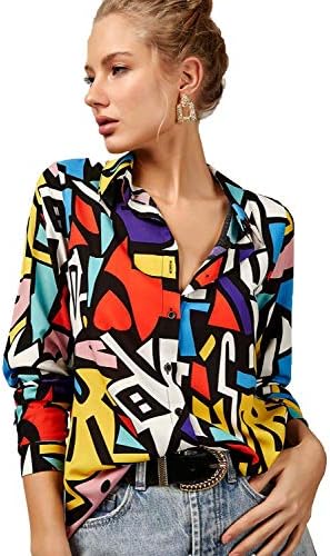 Blouses for Women Fashion, Casual Long Sleeve Button Down Shirts Tops, XS-3XL 1 Blouses for Women Fashion, Casual Long Sleeve Button Down Shirts Tops, XS-3XL