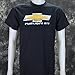 Chevy Chevrolet Photographic Chrome Logo on a Black T Shirt, 2x
