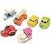 Acefun 1/64 Mini Cartoon Diecast Metal Cars Pull Back Vehicles Playset (6 Pieces)