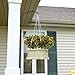 Nahuaa 4PCS Artificial Flowers Outdoor Faux Fall Flower Decor Fake Plastic Plants Greenery Bushes Orange for Hanging Planter Home Wedding Porch Window Box
