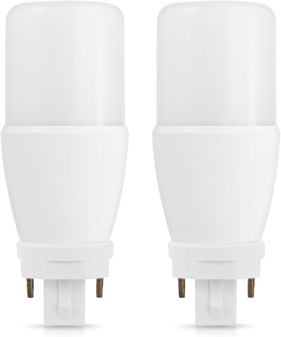 JandCase GX24 Stick LED Light Bulbs, GX24 2-Pin Base, 10W (100W Incandescent Equivalent), 1000LM, Daylight White 5000K, LED Bulb for Home Lighting, Not dimmable, 2 Pack