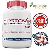 TESTOVIN- Best Testosterone Booster for Men-Natural Male Enhancer-More Endurance, Energy, Strength, Stamina-Fast Recovery for Better Sex, Sleep, Mood & Drive-Promotes Healthy Weight Loss & Fat Burn
