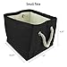 DII Durable Woven Striped Storage Bin Collapsible with Soft Rope Handles Reinforced with Metal Grommets, Small, 11x10x9