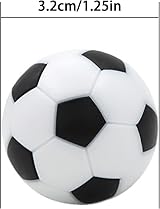 IRYNA Table Soccer Foosballs Replacements 32mm Black and White 6 Pieces view 2