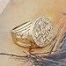St Benedict Exorcism Gold Filled Stainless Steel Ring Demon Protection Ghost Hunter CSBP