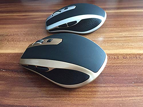 ZXC Wireless Mouse Bluetooth Optoelectronic Professional Gaming Mouse Comfortable Feel Creative Office Home,Gold