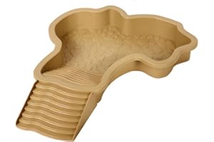 Lovgrin Extra Large Reptile Bathing Pool, Reptiles Water Bowl with Ramp Decoration, Lightweight Reptile Basking Platform, Liz