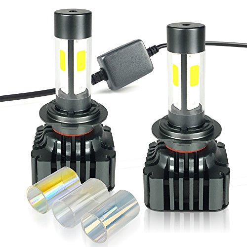 Zdatt 12000LM Super Bright 100W H7 LED Headlight Bulbs Conversion Kits 360 Degree Low Beam Fog Light for Car Lamp Replacement-Amber(3000K) /White(60000K) /Light-Blue(8000K)-2 Yr Warranty