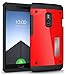 OnePlus 2 Case - TUDIA Ultra Tough OMNIX [Heavy Duty] Hybrid Full-Body Protective Case with Front Cover and Built-in Screen Protector/Impact Resistant Bumpers Cover for OnePlus Two (Red)
