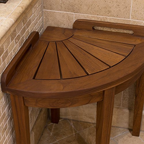 Belham Living Teak Corner Shower Stool