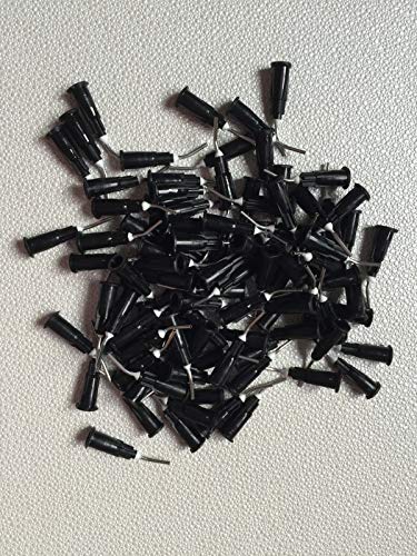 Portal Cool 100Pcs/bag Dental Pre Bent Flow Needle Tips 18 Gauge SEALANT Cement Black - Thumbnail 2