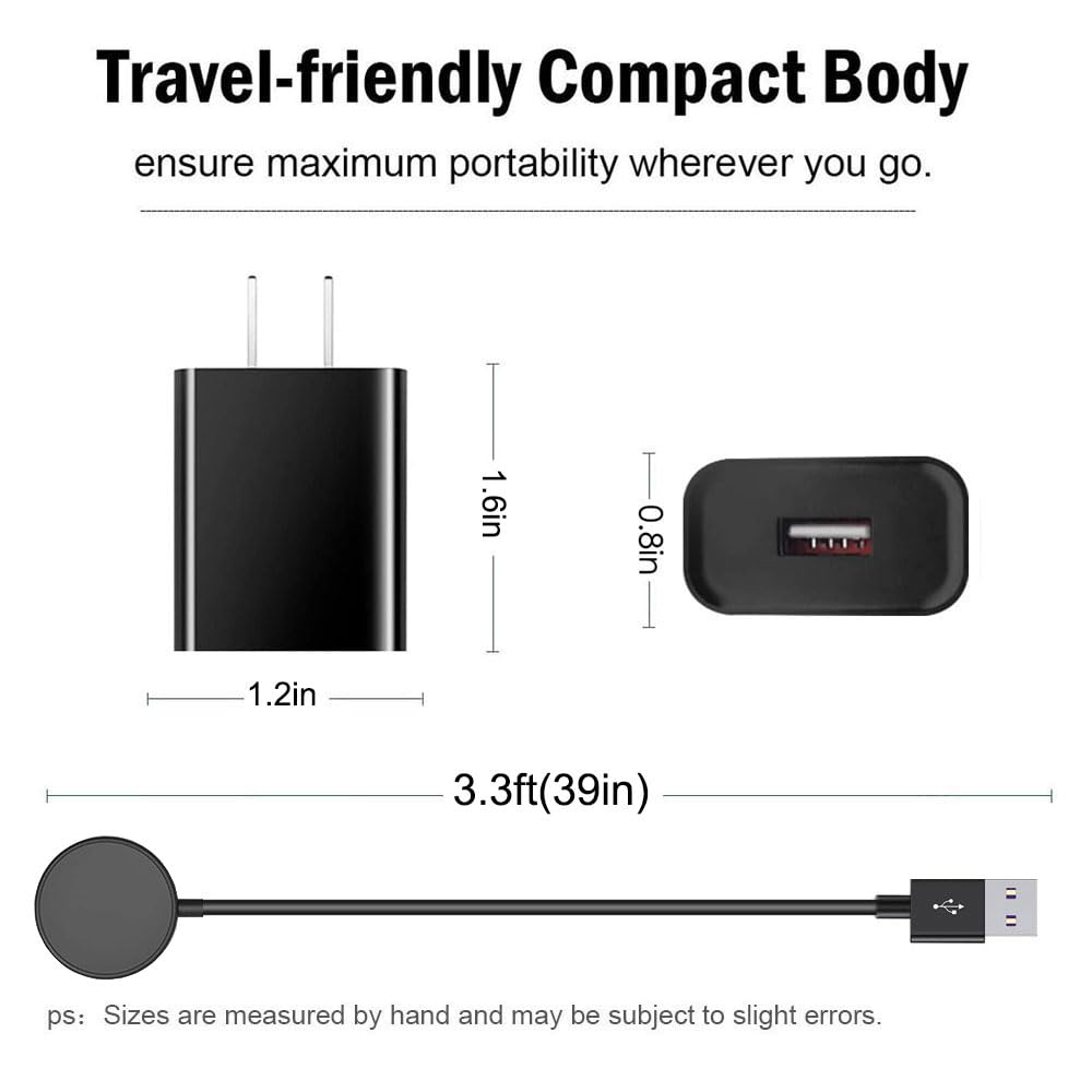 Watch Charger Compatible for Samsung Galaxy Watch 8/8 Classic,7/6/Ultra, 5/5 Pro/4/4/6 Classic/3/Active 2/Active 1, Magnetic Wall Fast Charging Adapter & Cable, Magnetic Wireless Charging Cable 3.3FT