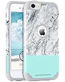iPod 5 Cases, iPod 6 Cases, BENTOBEN Marble Design Ultra Slim Dual Layer Hybrid Hard Smooth PC & Flexible Soft Silicone Scratch Resistant Protective Case for iPod Touch 5 6th Generation, Green/Gray