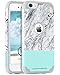 iPod 5 Cases, iPod 6 Cases, BENTOBEN Marble Design Super Slim Dual Layer Hybrid Hard Smooth PC & Flexible Soft Silicone Scratch Resistant Protective Case for iPod Touch 5 6th Generation, Green/Gray