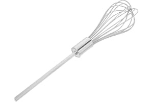 Toyvian Stainless Steel Hand Mixer Beaters Attachments Balloon Whisk Replacement for Power Drill Versatile